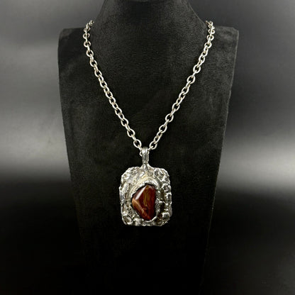 D.S. Handmade Denmark vintage brutalistisk halskæde