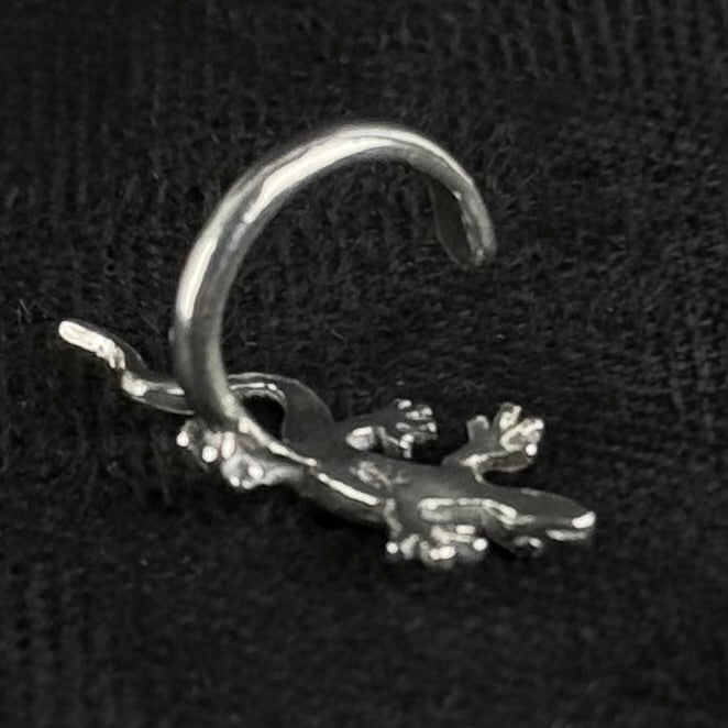 925 sølv ear cuff med gekko firben – vintage