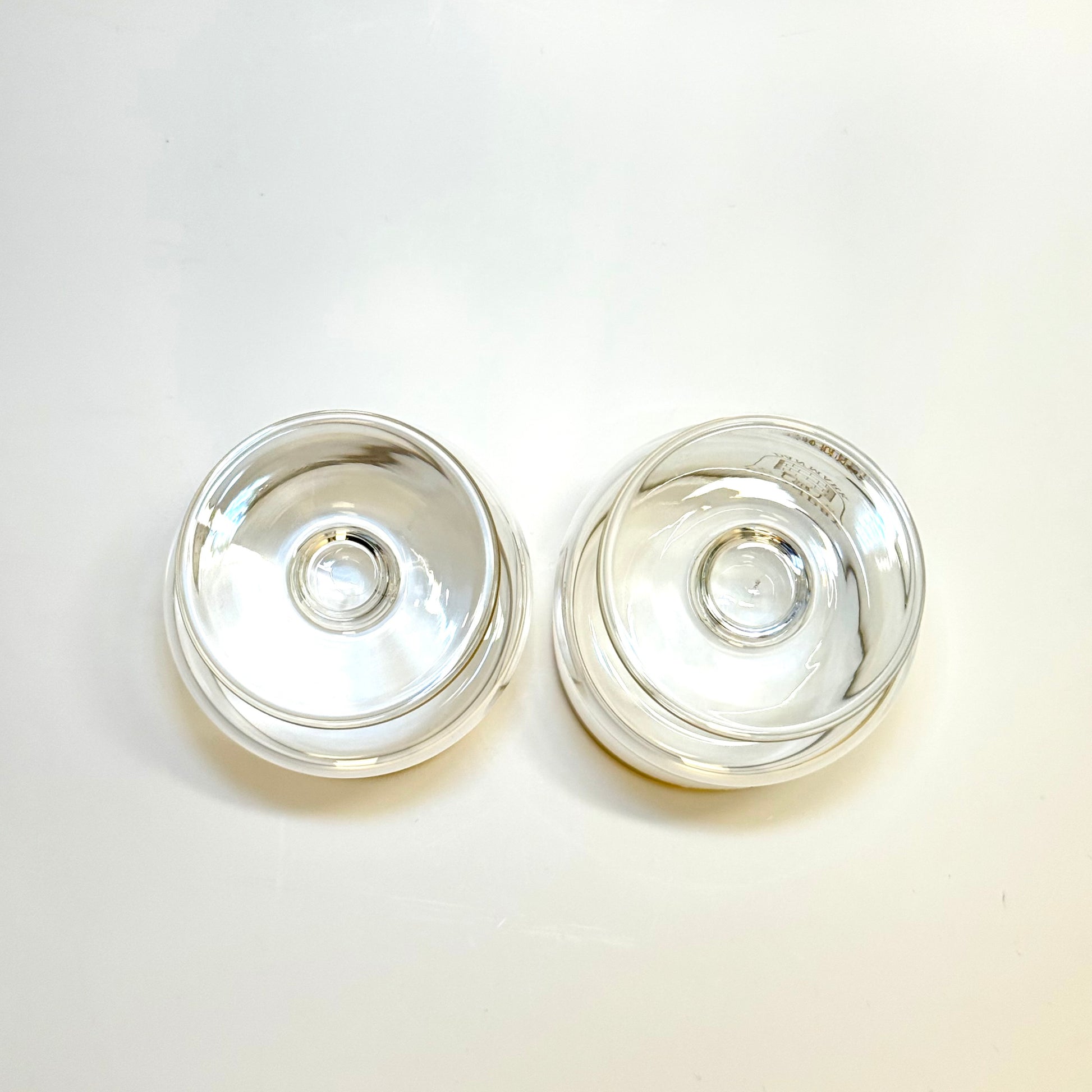 Brøndby IF souvenirglas på fod med guldkant – vintage 