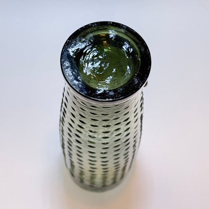 Reijmyre, Hertig Carl, beer glass, Swedish glass, vintage glass, mid century, Scandinavian design, hand blown glass, textured glass, green glass