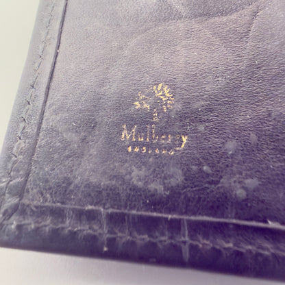 Mulberry nøgleetui i sort læder med Patchwork Croc-prægningerne