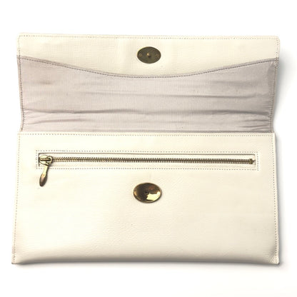 Vintage Comtesse clutch i hvidt læder