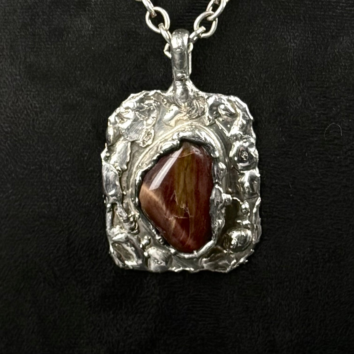 D.S. Handmade Denmark vintage brutalistisk halskæde