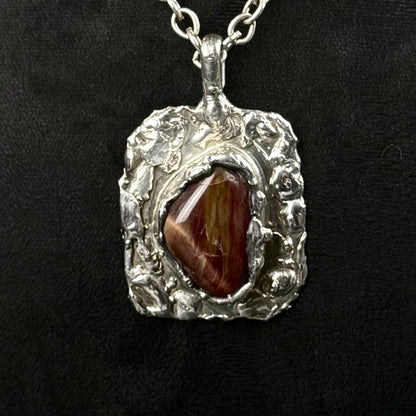 D.S. Handmade Denmark vintage brutalistisk halskæde