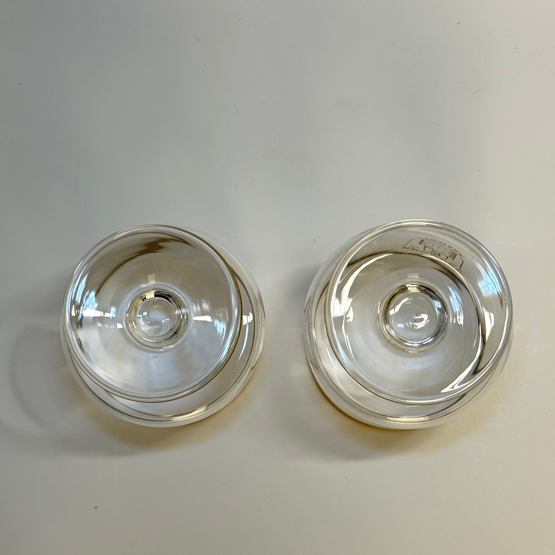 Brøndby IF souvenirglas på fod med guldkant – vintage 