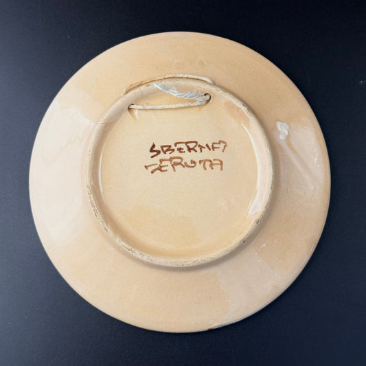 Sberna Deruta majolica fad 15,5 cm håndmalet italiensk keramik