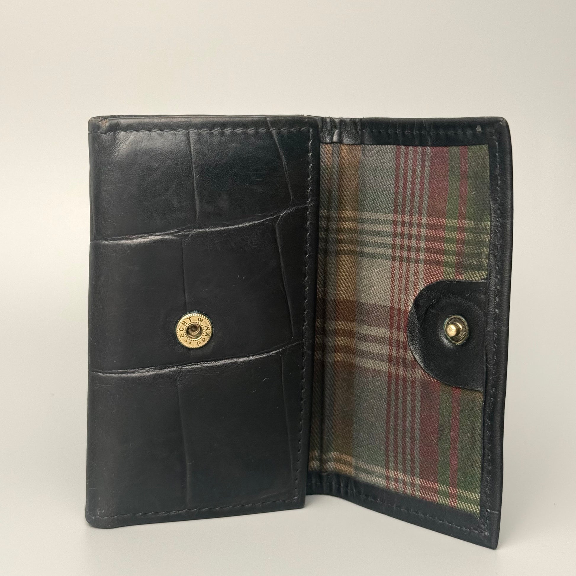 Mulberry nøgleetui i sort læder med Patchwork Croc-prægningerne