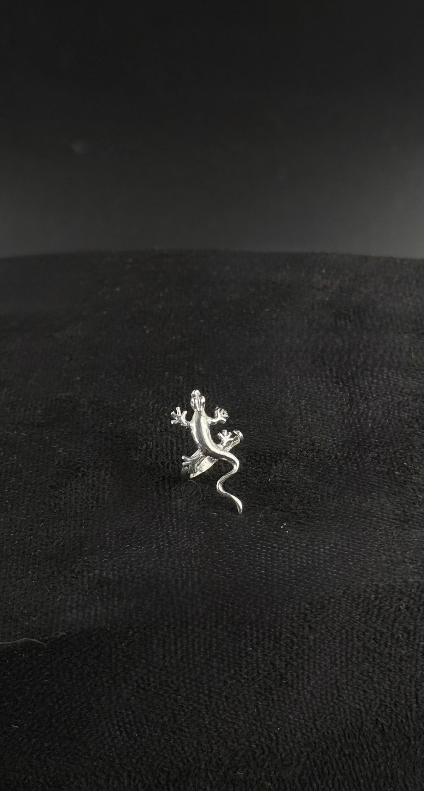 925 sølv ear cuff med gekko firben – vintage