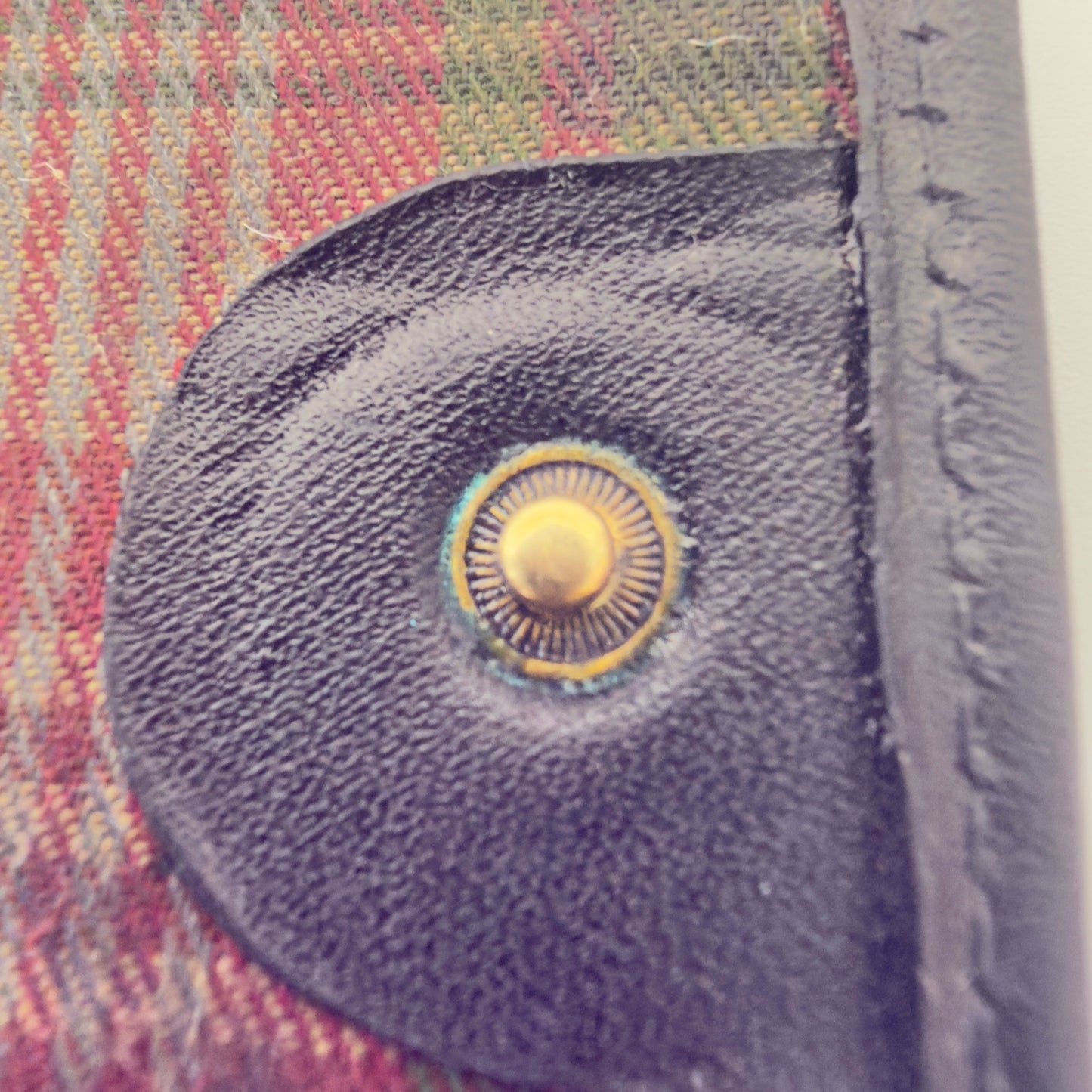 Mulberry nøgleetui i sort læder med Patchwork Croc-prægningerne