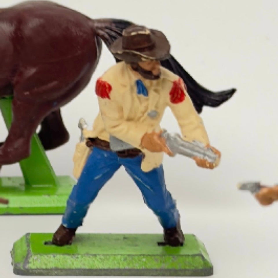 Britains Deetail western figurer med hest, 1971 England
