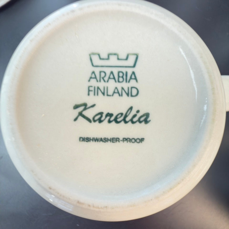 Arabia Karelia kaffestel – 12 kopper og underkopper