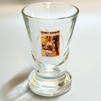 Fernet Branca reklameglas – vintage barglas med original logo