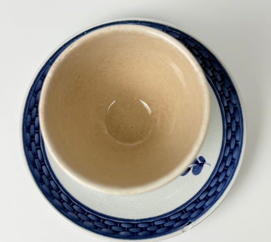 Aluminia Trankebar sennepsskål med fast underskål