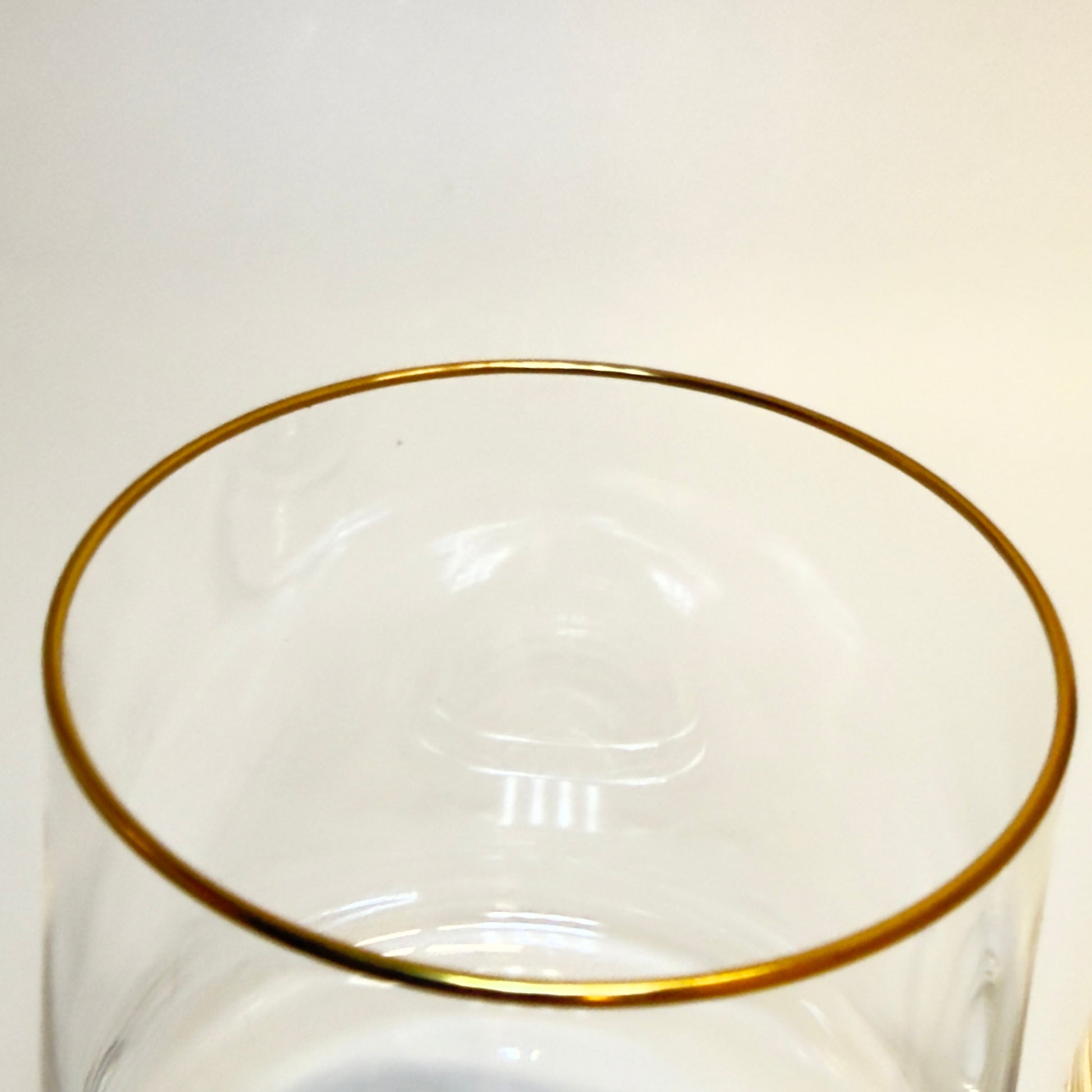 Brøndby IF souvenirglas på fod med guldkant – vintage 