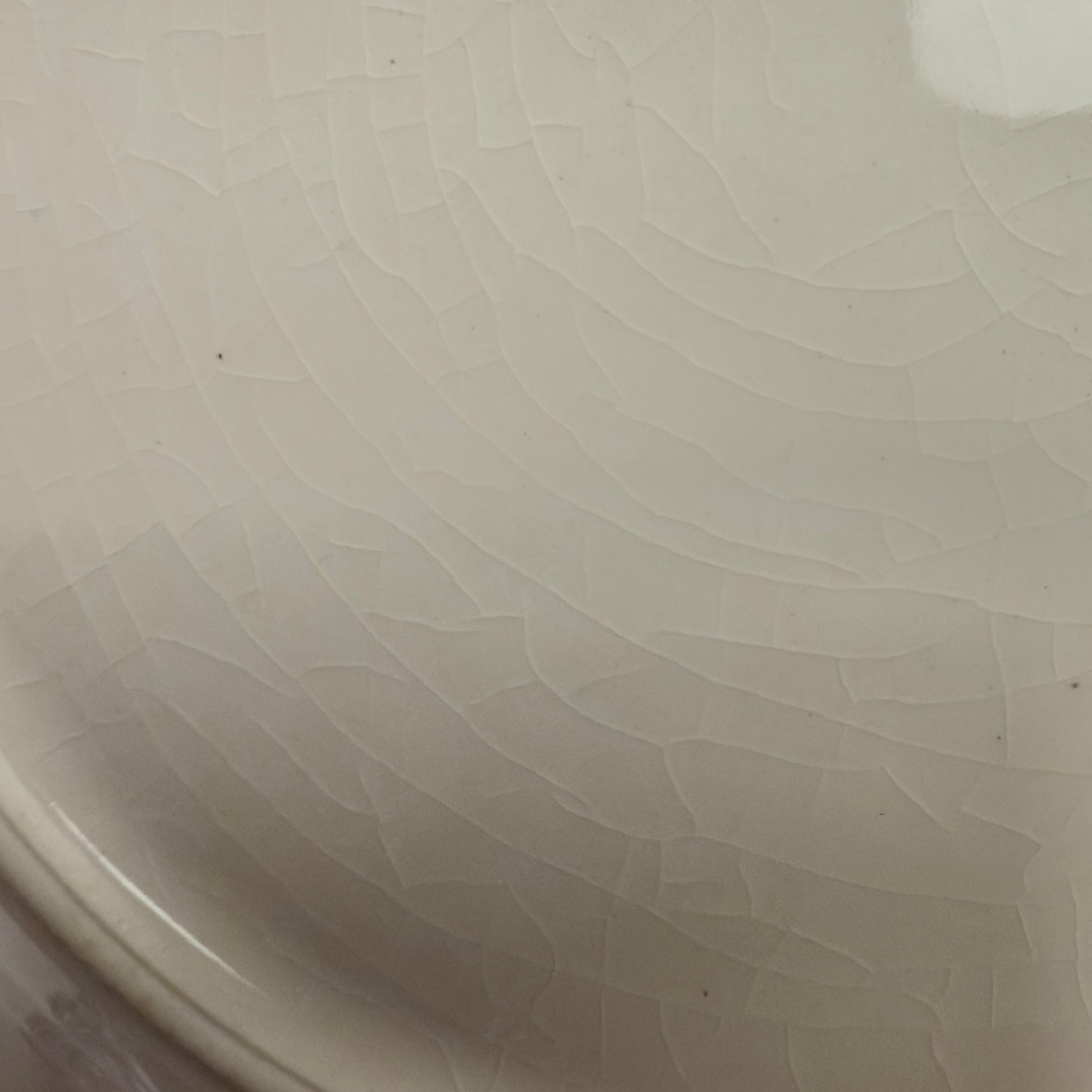 Antik engelsk fajancetallerken – blå hvid transferware fra Staffordshire ca. 1850