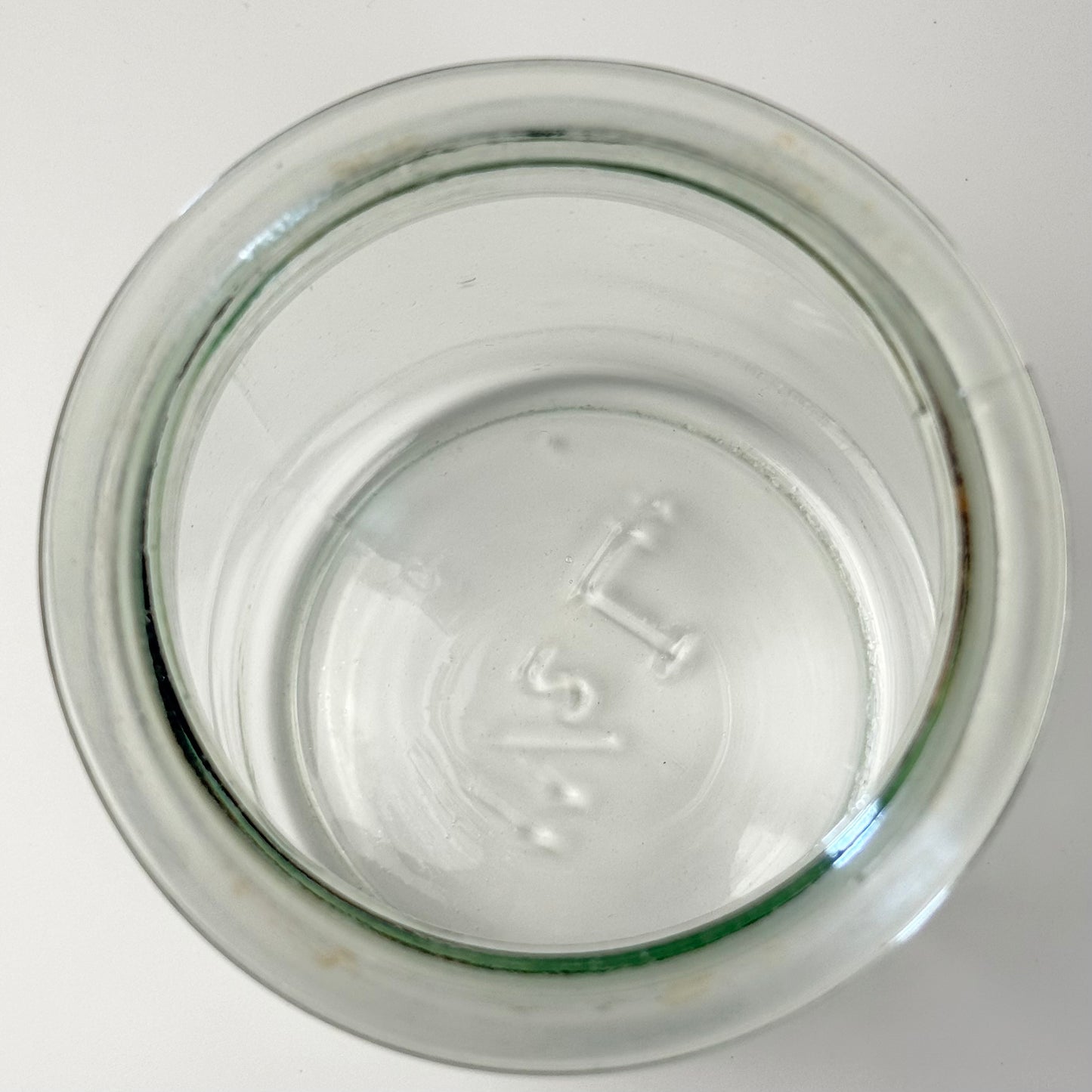 Kastrup Glasværk henkogningsglas 18,5 cm – gammelt sylteglas med glaslåg