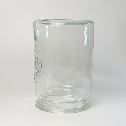 Kastrup Glasværk henkogningsglas 18,5 cm – gammelt sylteglas med glaslåg