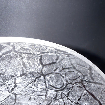 Svensk krakelé coupe-/dessertglas, attribueret til Johansfors eller Åfors glasbruk