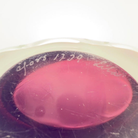 Åfors kunstglas skål model 1739 “Lila” svensk glasdesign 1960-70’erne