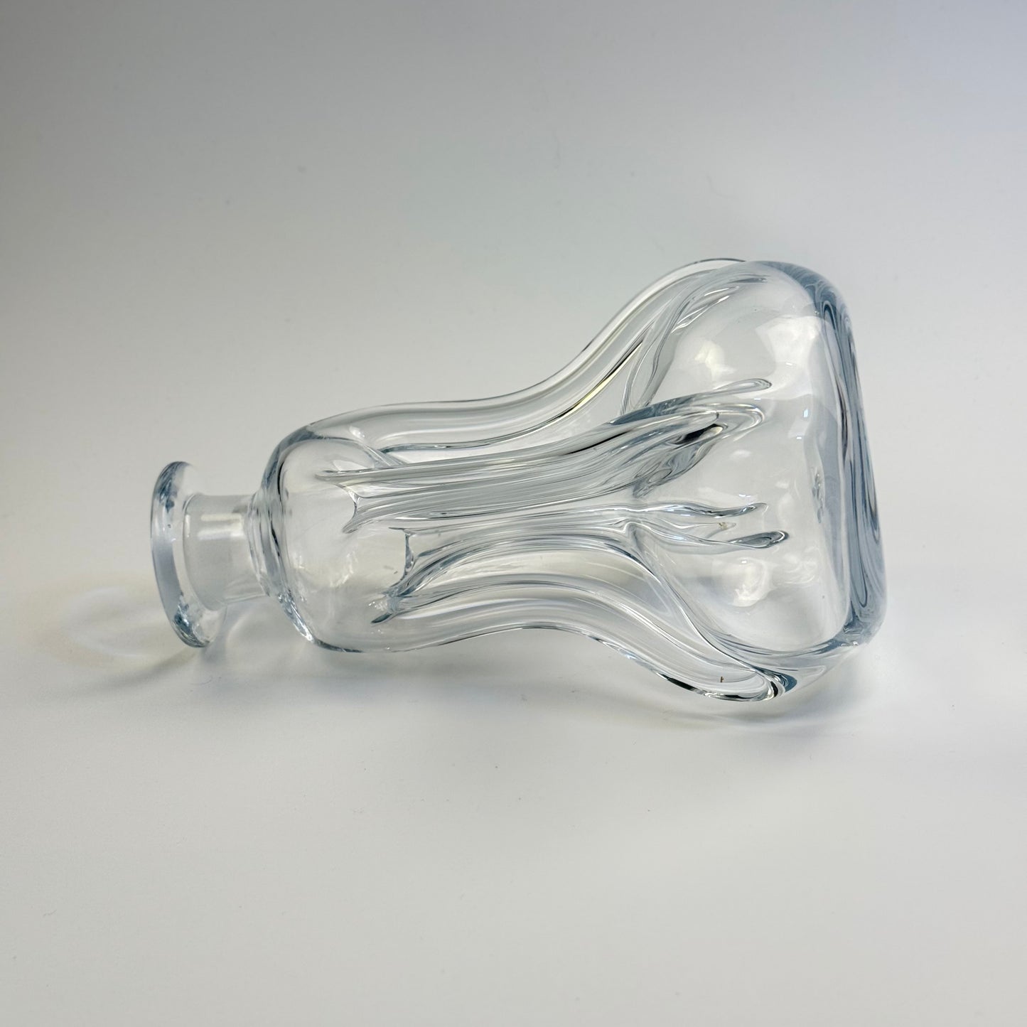 Holmegaard karaffel med låg 24 cm – klar glas – vintage dansk design
