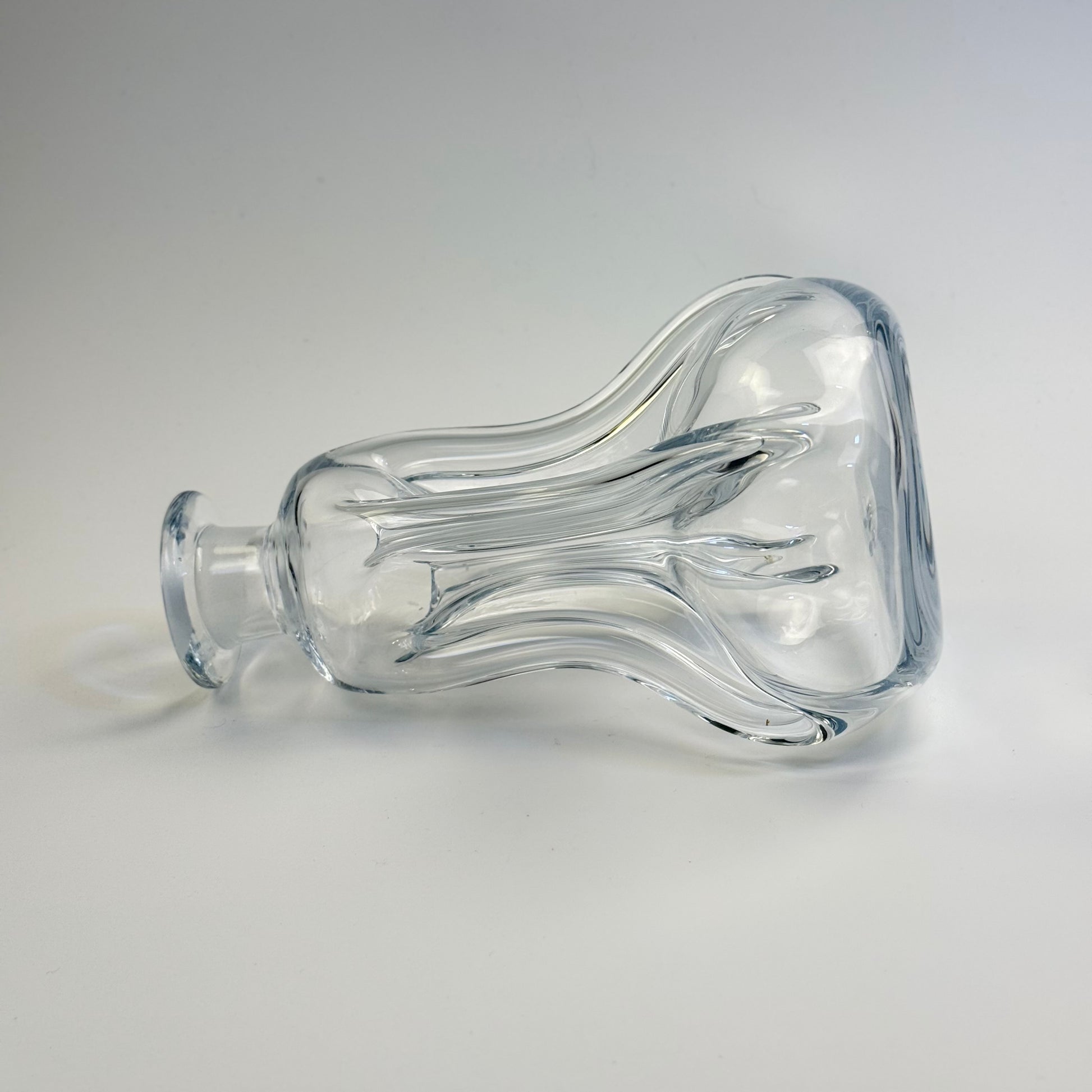 Holmegaard karaffel med låg 24 cm – klar glas – vintage dansk design
