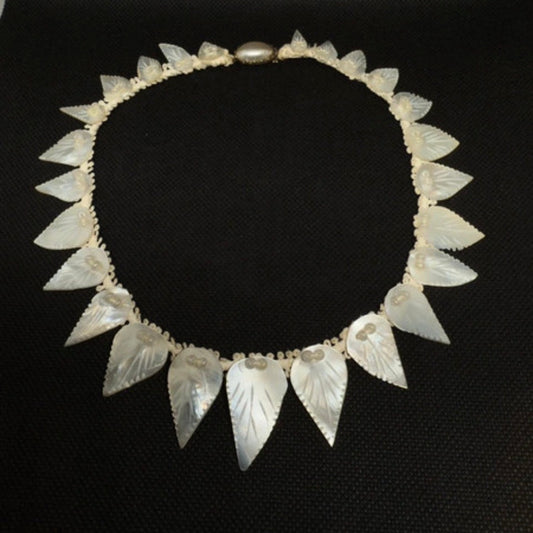 Vintage perlemorshalskæde - mother of Pearl