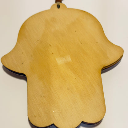 Fatimas hånd – “Blessing for the Home”  i lakeret træ og til ophæng