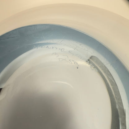 Stor Holmegaard skål i blåtonet glas – design Per Lütken, 1959