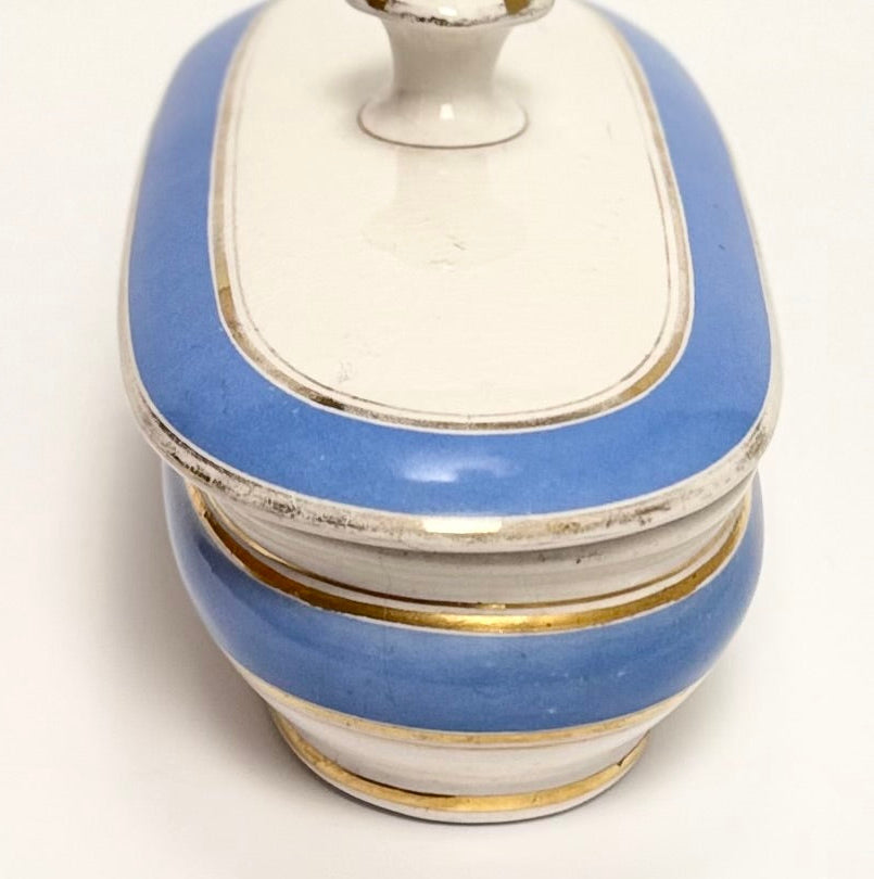 Antikt barber-/toiletskrin i fajance, ca. 1890–1910, Europa