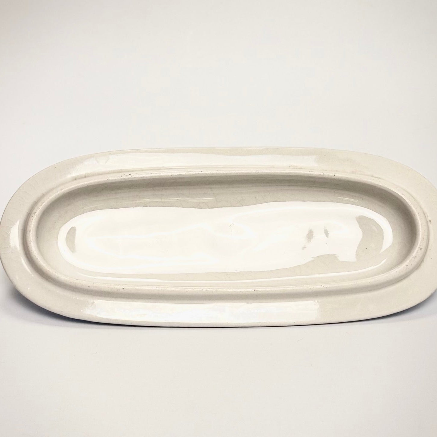 Antikt barber-/toiletskrin i fajance, ca. 1890–1910, Europa