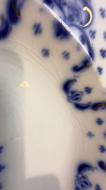 Antik engelsk Losol Ware middagstallerken – W. H. Grindley, Staffordshire (Keele), ca. 1890–1910 - Frøken Lilly