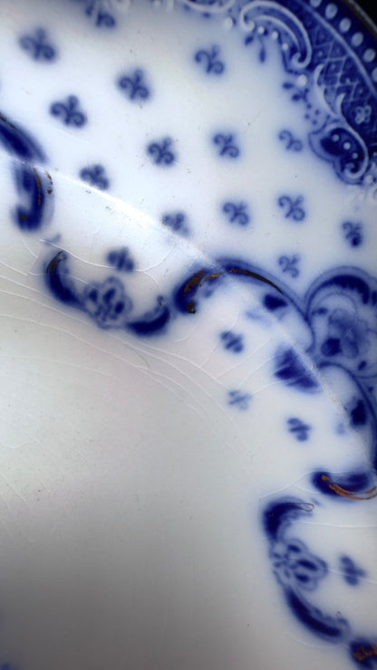 Antik engelsk Losol Ware middagstallerken – W. H. Grindley, Staffordshire (Keele), ca. 1890–1910 - Frøken Lilly