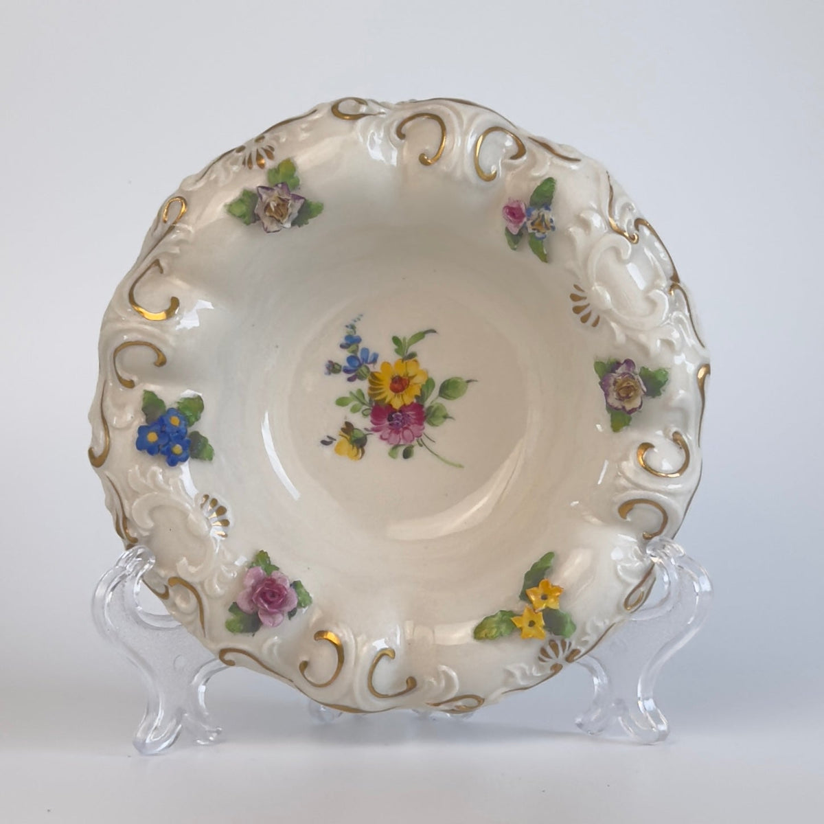Antik tysk porcelænsskål fra Von Schierholz (Dresden-stil) – ca. 1907-1927 - Frøken Lilly