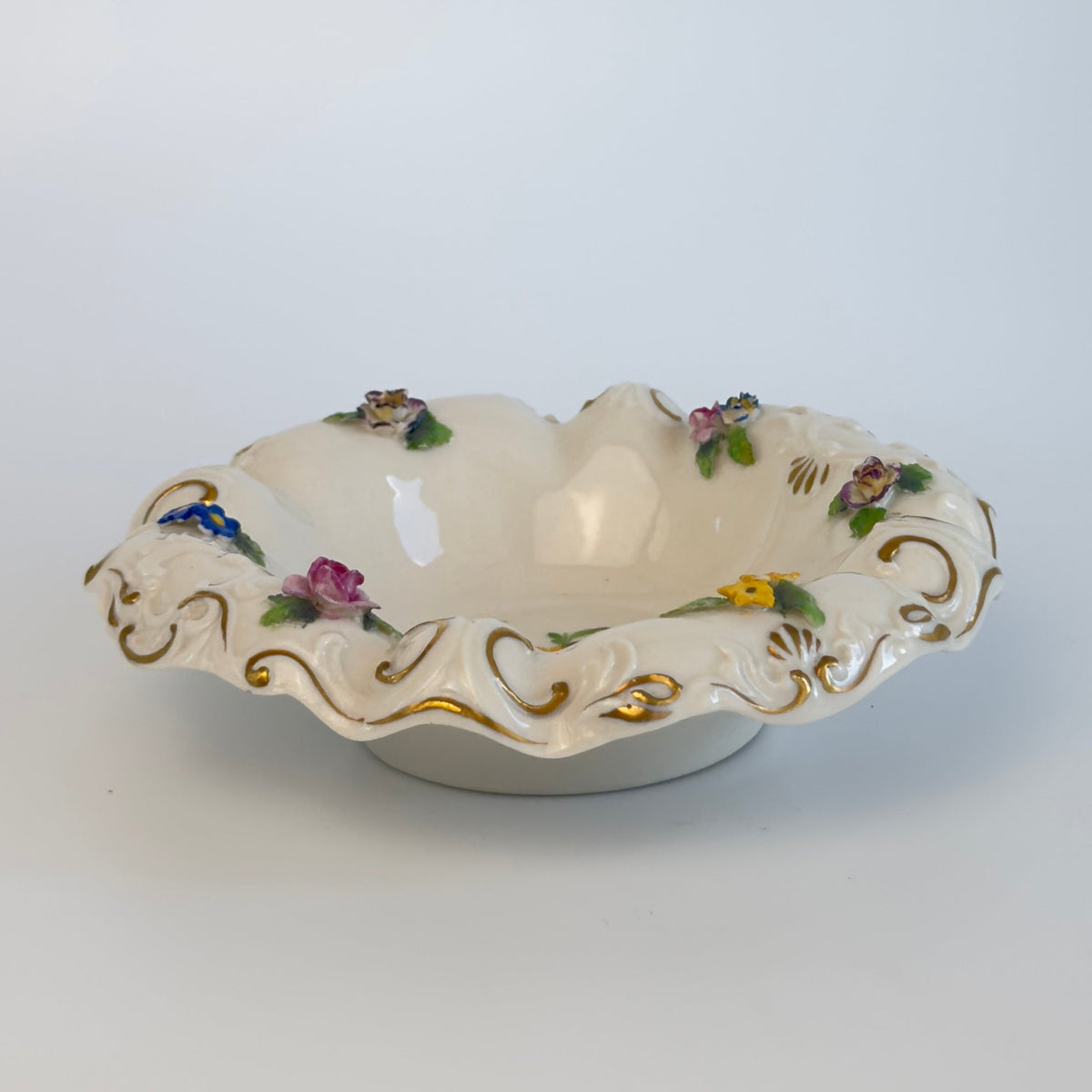 Antik tysk porcelænsskål fra Von Schierholz (Dresden-stil) – ca. 1907-1927 - Frøken Lilly