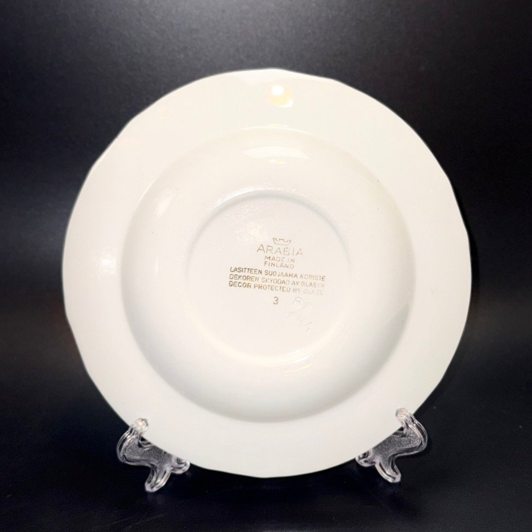 Arabia “Sininen Maisema” (Blue Landscape) tallerken med vindmølle – 1968