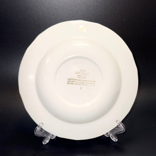 Arabia “Sininen Maisema” (Blue Landscape) tallerken med vindmølle – 1968