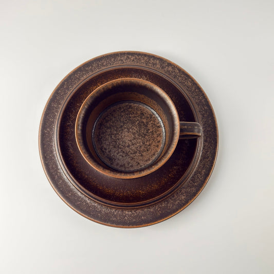 Arabia Ruska kaffekop med underkop og sidetallerken - Frøken Lilly