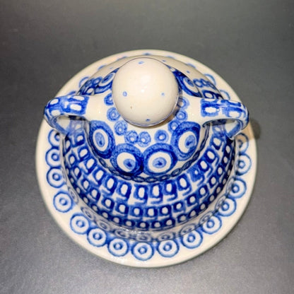 Belze – Original Bunzlau – miniosteklokke / smørklokke – ca. 1950–60’erne - Frøken Lilly