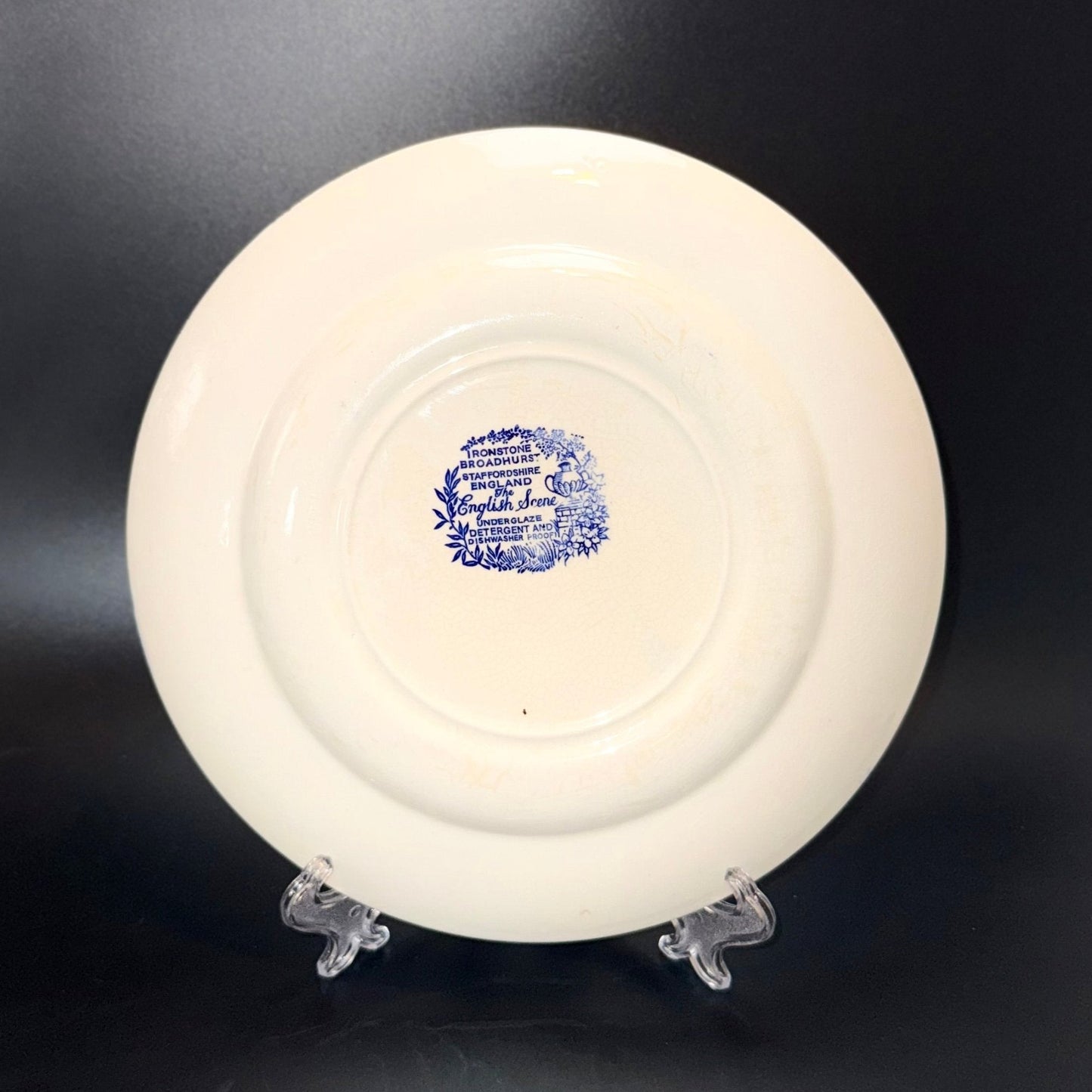 Broadhurst “The English Scene” middagstallerken – blå ironstone, 24 cm