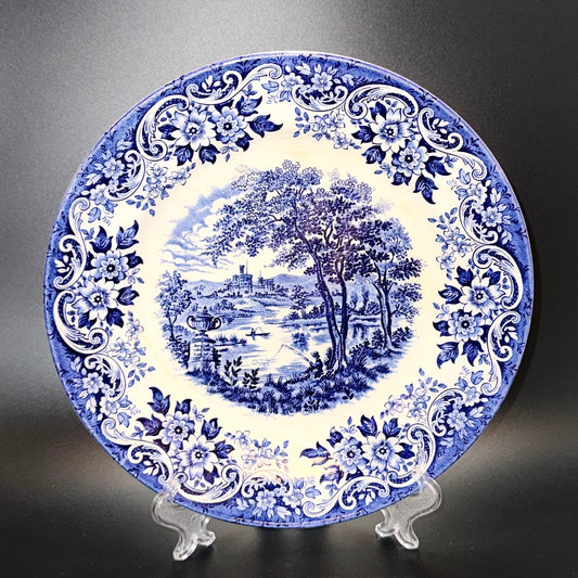Broadhurst “The English Scene” middagstallerken – blå ironstone, 24 cm