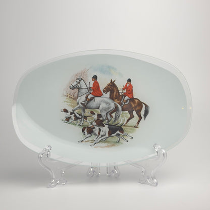 Chance Glass vintage glasfad med jagtmotiv – England - Frøken Lilly