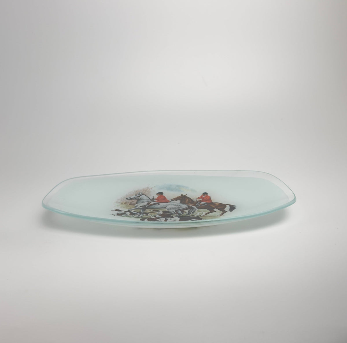 Chance Glass vintage glasfad med jagtmotiv – England - Frøken Lilly