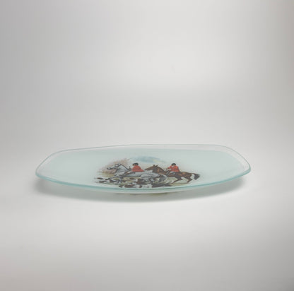Chance Glass vintage glasfad med jagtmotiv – England - Frøken Lilly