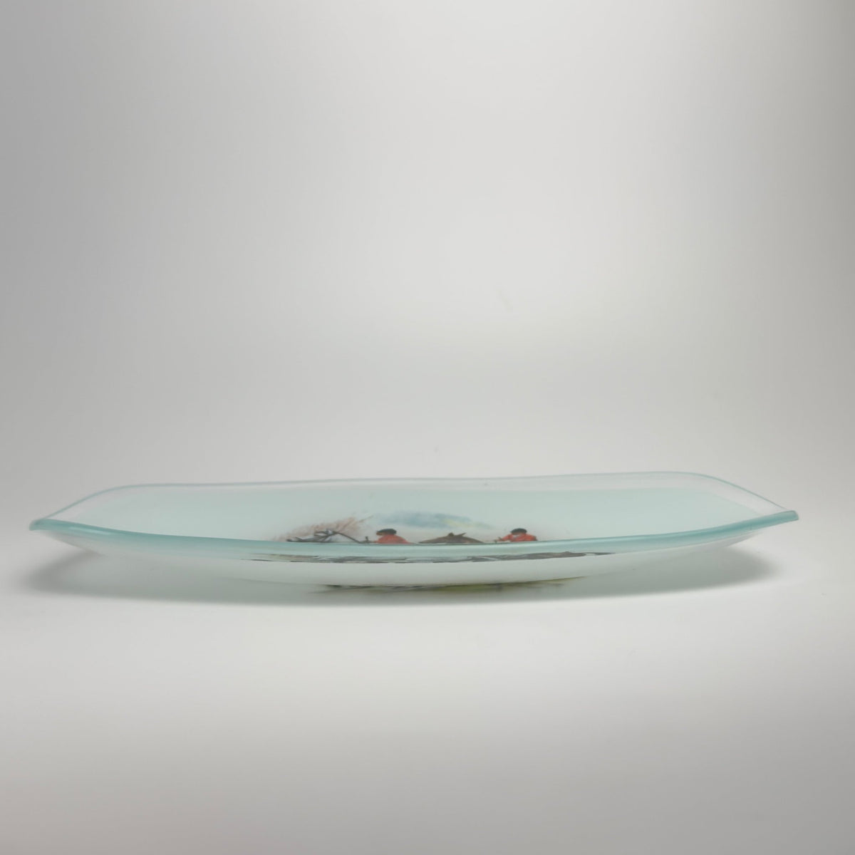 Chance Glass vintage glasfad med jagtmotiv – England - Frøken Lilly