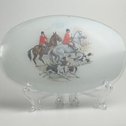 Chance Glass vintage glasfad med jagtmotiv – England - Frøken Lilly