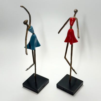 Dansemus – Beal figur i kobber og farvet resin - Frøken Lilly