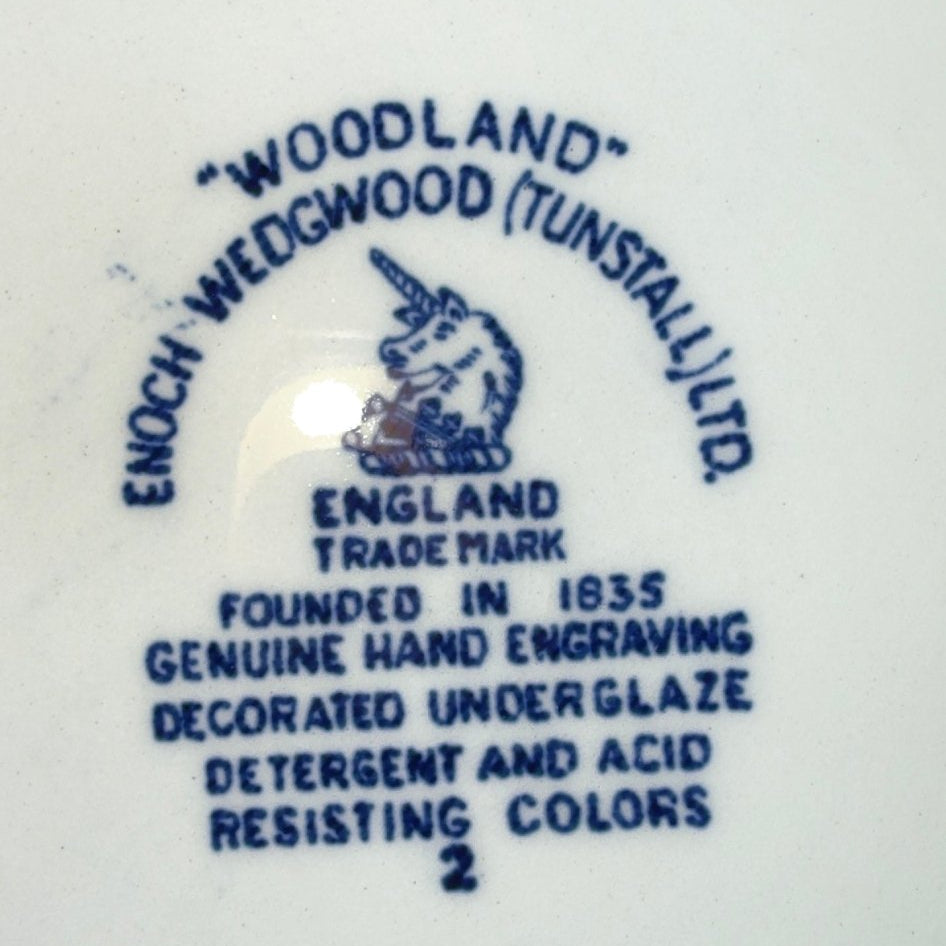 Engelsk fajance dyb tallerken fra Wedgwood – Tunstall, 19,5 cm