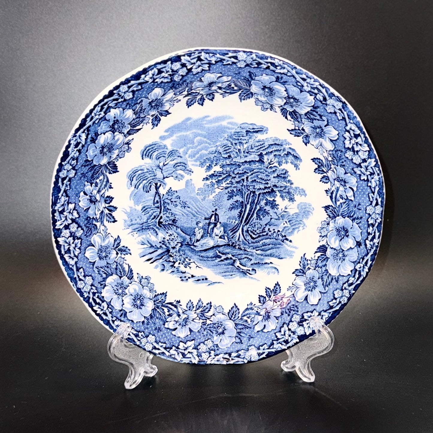 Engelsk fajance dyb tallerken fra Wedgwood – Tunstall, 19,5 cm