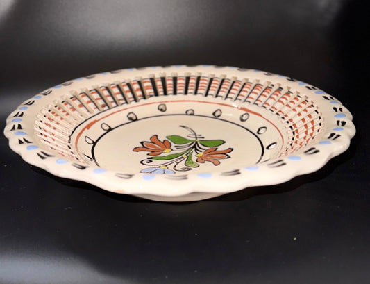 Fajanceskål, håndlavet – folk - art – vintage, Sydeuropa - Frøken Lilly