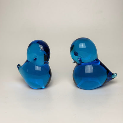 FM Konstglas / FM Ronneby “Pippi” blå glasfugle brevpressere – Josef Marcolin - Frøken Lilly